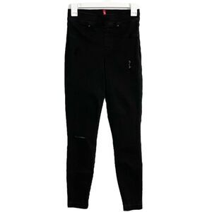 SPANX Black Vintage Distressed Ankle Skinny Jeans Size Small
